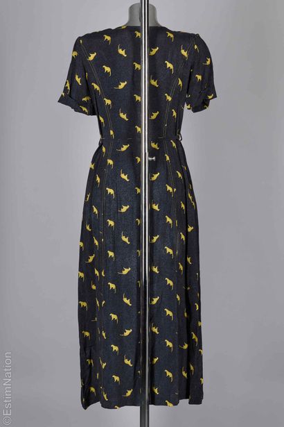 CHACOK VINTAGE
ROBE en cupro moucheté anthracite...
