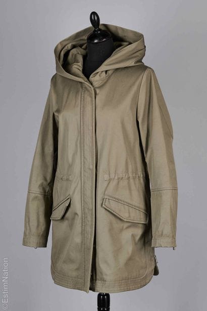 ZAPA
PARKA en coton vert chasse à capuche,...