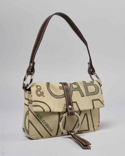 DOLCE & GABBANA VINTAGE
MINI SAC tissé mastic...