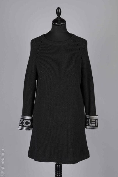 KENZO
ROBE en épais de tricot mélangé noir,...