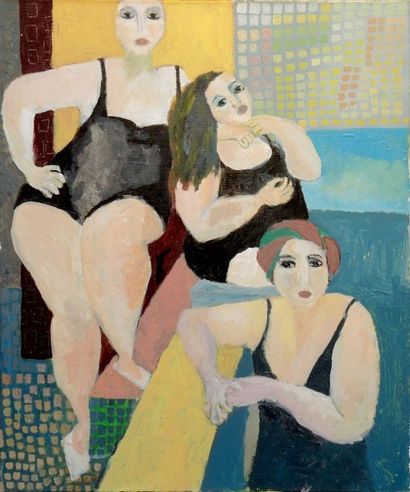 ANONYME
« Vue de plage avec personnages »

Aquarelle...