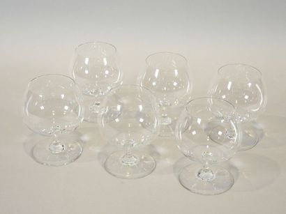 BACCARAT
Ensemble de 6 verres à Cognac dans...