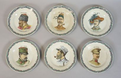 ASSIETTES 1914-18
6 assiettes en faïence...