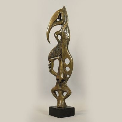 ALI NIKIEMA
Sculpture en bronze signée et...