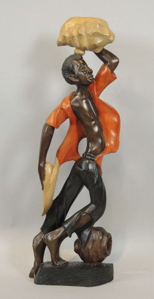 HAÏTI - SCULPTURE
Sculpture en bois patiné...