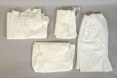 TISSUS ANCIENS
Lot de 4 déshabillés ou robes...