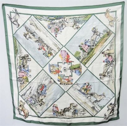 HERMES Paris
CARRE en twill de soie imprimée...