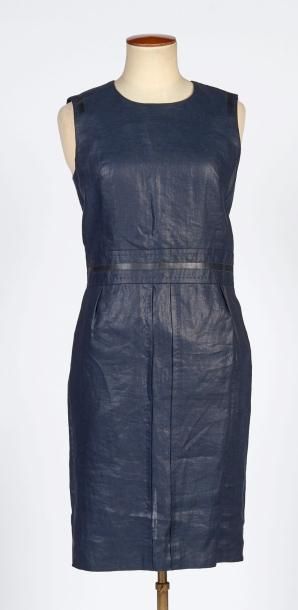 SANDRO, VOTRE NOM
ROBE en polyester bleu...