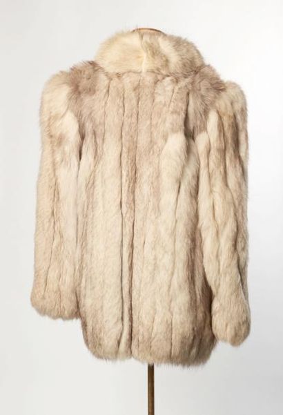 ANONYME Vintage 
VESTE en renard bleu allongé,...