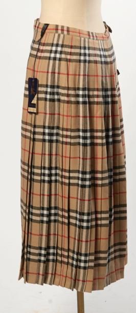 BURBERRYS' vintage
Long KILT en laine tartan...