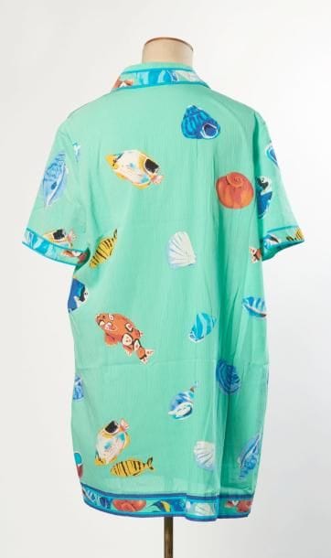 LEONARD PARIS Vintage
ROBE-CHEMISE en coton...