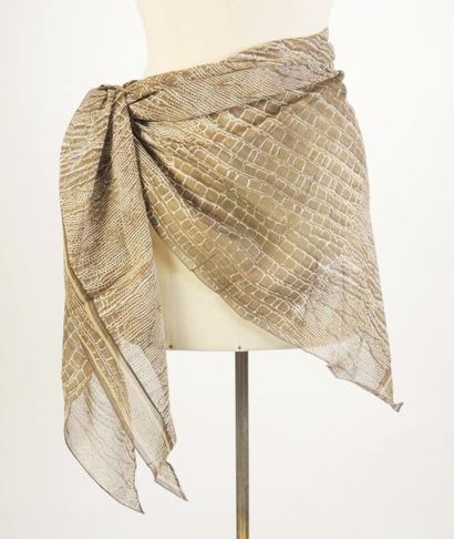 LEONARD vintage
PAREO en voile de coton marron...