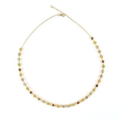 COLLIER PIERRES FINES
Chaîne en argent doré...