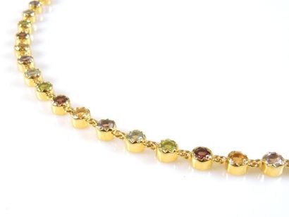 COLLIER PIERRES FINES
Chaîne en argent doré...
