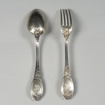 HENIN et Cie
Quatre couverts de table en...