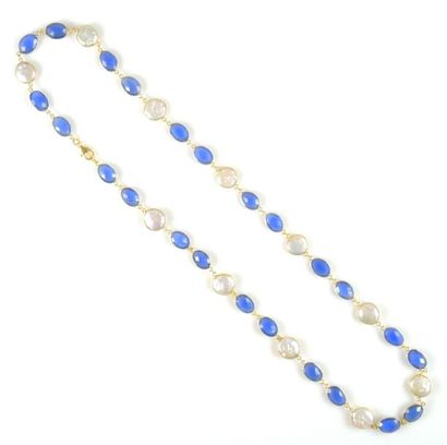 COLLIER CALCEDOINES PERLES
Collier en argent...