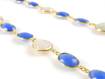 COLLIER CALCEDOINES PERLES
Collier en argent...