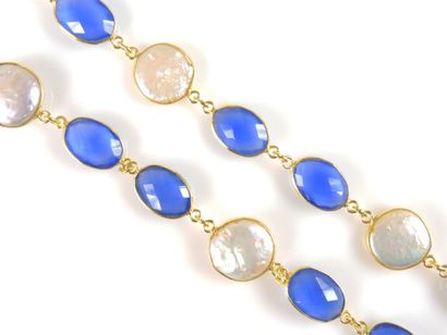 COLLIER CALCEDOINES PERLES
Collier en argent...