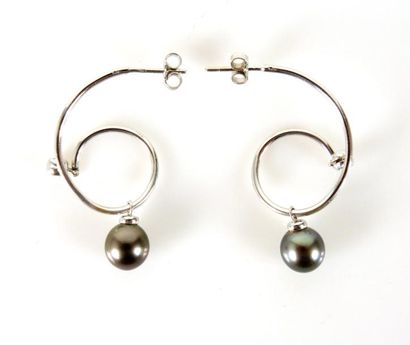BOUCLES D'OREILLES PERLE DIAMANT
Paire de...