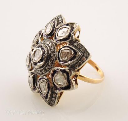 BAGUE ''FLEUR DE DIAMANT''
Bague en or jaune...