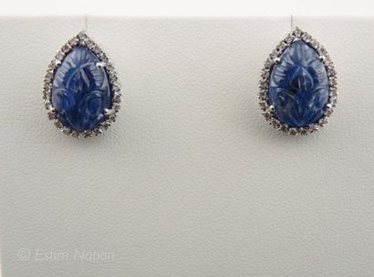 BOUCLES D'OREILLES SAPHIRS DIAMANTS
Paire...
