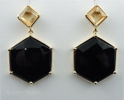 BOUCLES D'OREILLES ONYX CITRINES
Paire de...