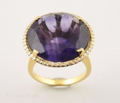 BAGUE AMETHYSTE
Bague en argent 925/°° doré...