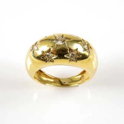 BAGUE JONC DIAMANTS
Bague jonc en or jaune...
