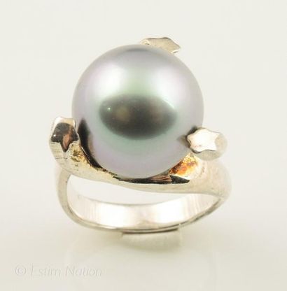 BAGUE PERLE FANTAISIE
Importante bague en...