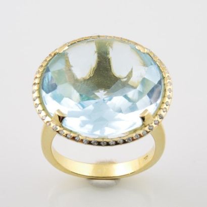 BAGUE TOPAZE
Bague en argent 925/°° doré...