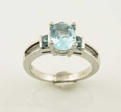 BAGUE PIERRES BLEUES
Bague en argent 925/°°...