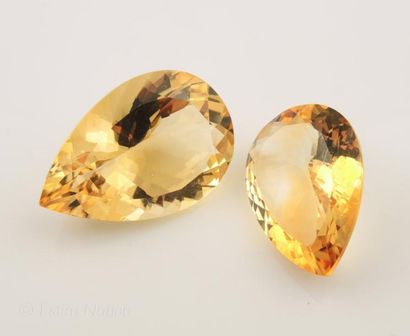 LOT CITRINES
Lot de 2 citrines taillées et...