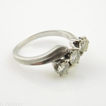 BAGUE DIAMANTS
Bague en or 18K 750/°° rehaussé...