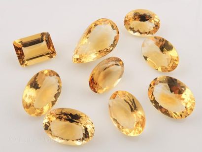 LOT CITRINES
Lot de 9 citrines taillées et...