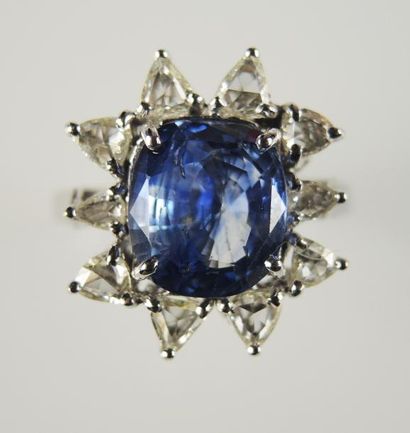 BAGUE SAPHIR DIAMANTS
Bague marguerite en...