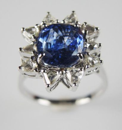 BAGUE SAPHIR DIAMANTS
Bague marguerite en...
