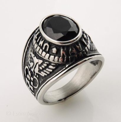 BAGUE UNITED STATES
Bague chevalière en acier...