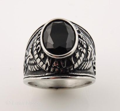 BAGUE UNITED STATES
Bague chevalière en acier...
