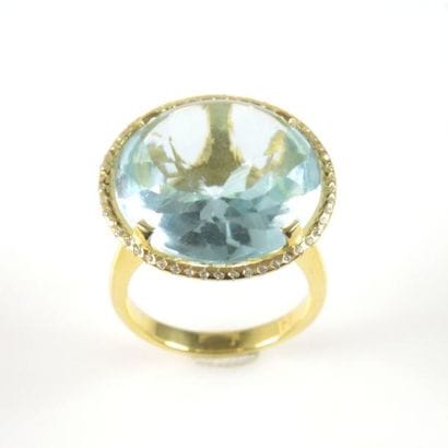 BAGUE TOPAZE
Bague en argent doré 925/°°...