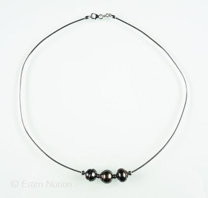 COLLIER PERLES TAHITI
Collier en argent 925/°°...
