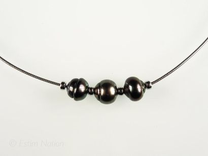 COLLIER PERLES TAHITI
Collier en argent 925/°°...