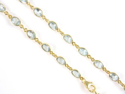 COLLIER TOPAZES
Collier en argent doré 925/°°...
