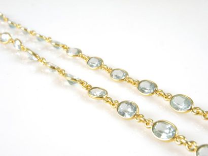 COLLIER TOPAZES
Collier en argent doré 925/°°...
