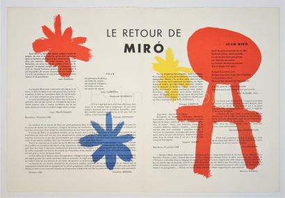 DERRIERE LE MIROIR N° 14 - 15- MIRO - 1948
Couverture...