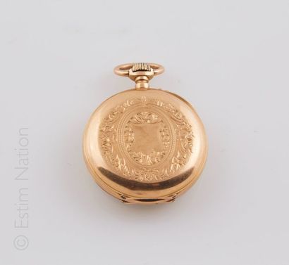 Montre de poche en or jaune 18K (750/°°)...