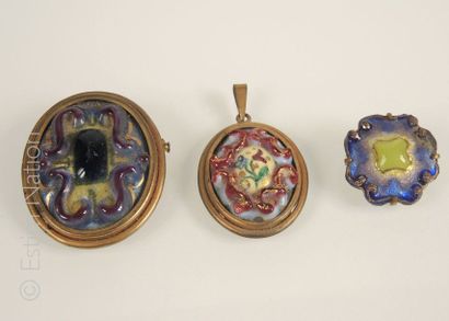 Emaux de Limoges
Lot de bijoux en émail de...