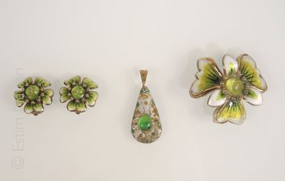 Emaux de Limoges
Lot de bijoux en émail de...