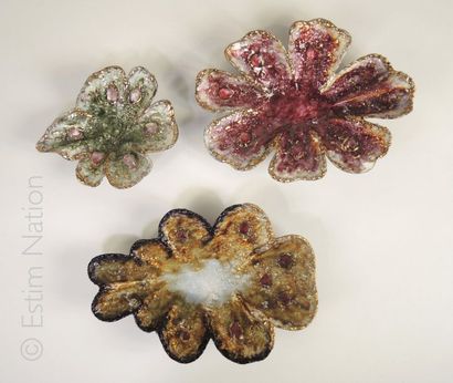 Emaux de Limoges
Lot de trois coupelles en...