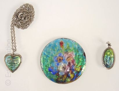 Emaux de Limoges
Lot de bijoux en émail de...
