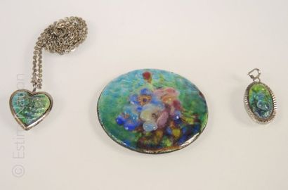 Emaux de Limoges
Lot de bijoux en émail de...